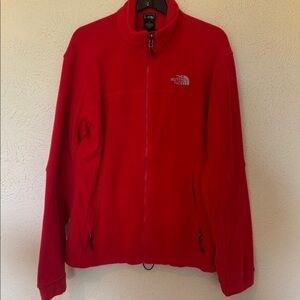 The North Face Red Full-Zip Fleece